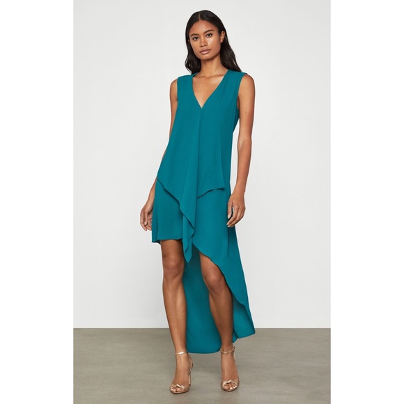 BCBGMaxAzria Dresses & Skirts - BCBGMaxAzria turquoise asymmetrical dress